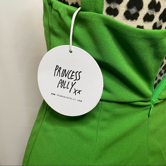 Princess Polly Samira Mini Dress Green NWT - Picture 7 of 8